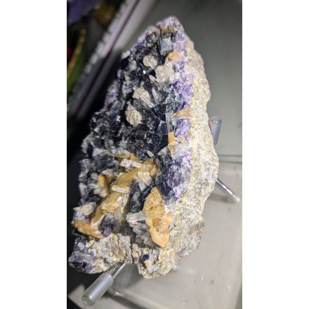 內蒙古 幻影螢石共生 菱鐵礦 水晶標本-細節圖5