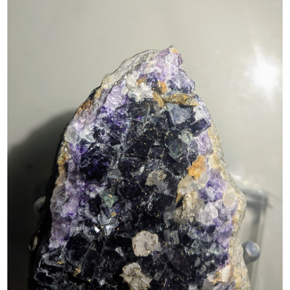 內蒙古 幻影螢石共生 菱鐵礦 水晶標本-細節圖7