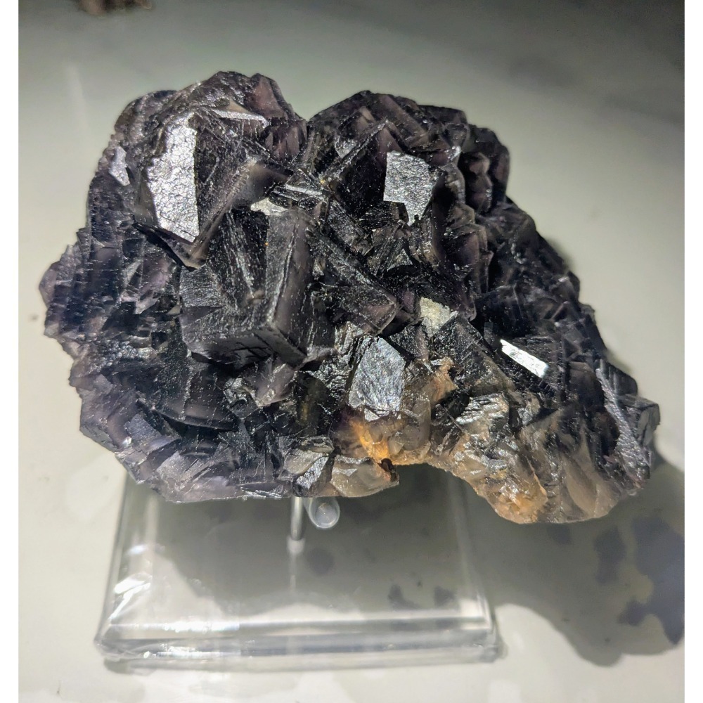 巴基斯坦 黑玫瑰螢石 原礦標本｜UV 強烈螢光｜收藏級結晶-細節圖4