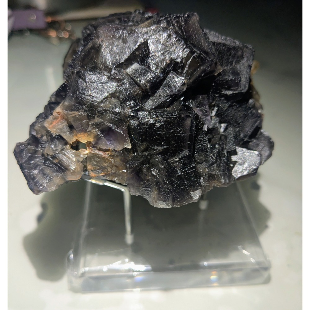 巴基斯坦 黑玫瑰螢石 原礦標本｜UV 強烈螢光｜收藏級結晶-細節圖5