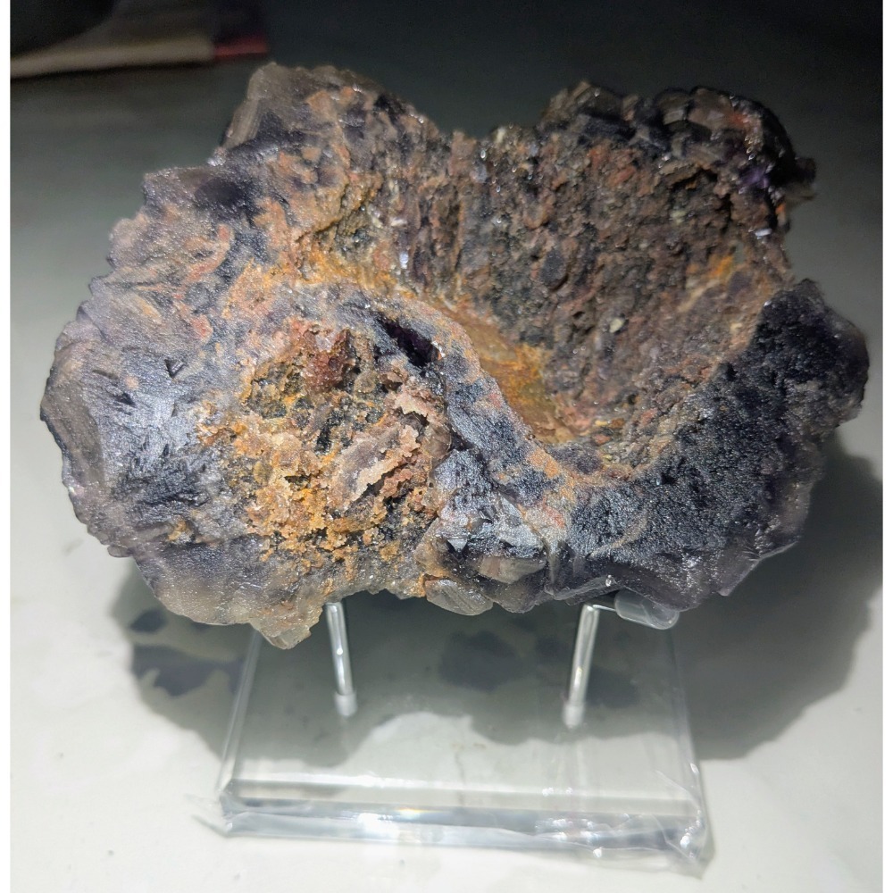 巴基斯坦 黑玫瑰螢石 原礦標本｜UV 強烈螢光｜收藏級結晶-細節圖7