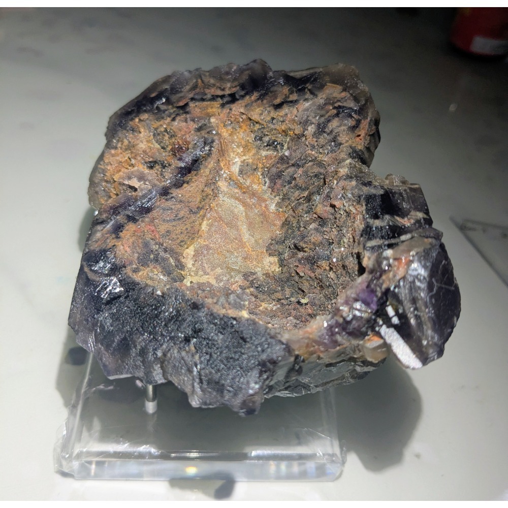 巴基斯坦 黑玫瑰螢石 原礦標本｜UV 強烈螢光｜收藏級結晶-細節圖11