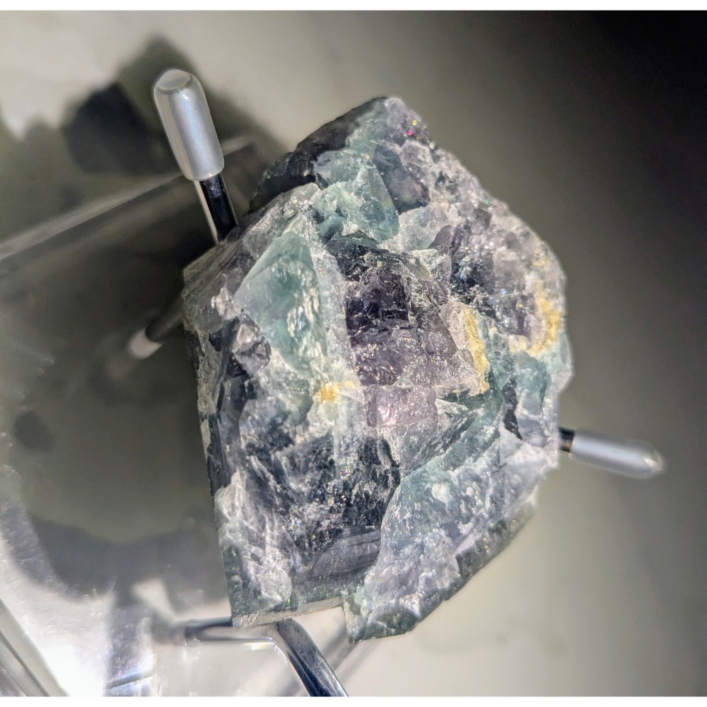 尼日利亞 日光瑩石 Fluorite / 日光感 彩螢光 礦物 標本-細節圖7