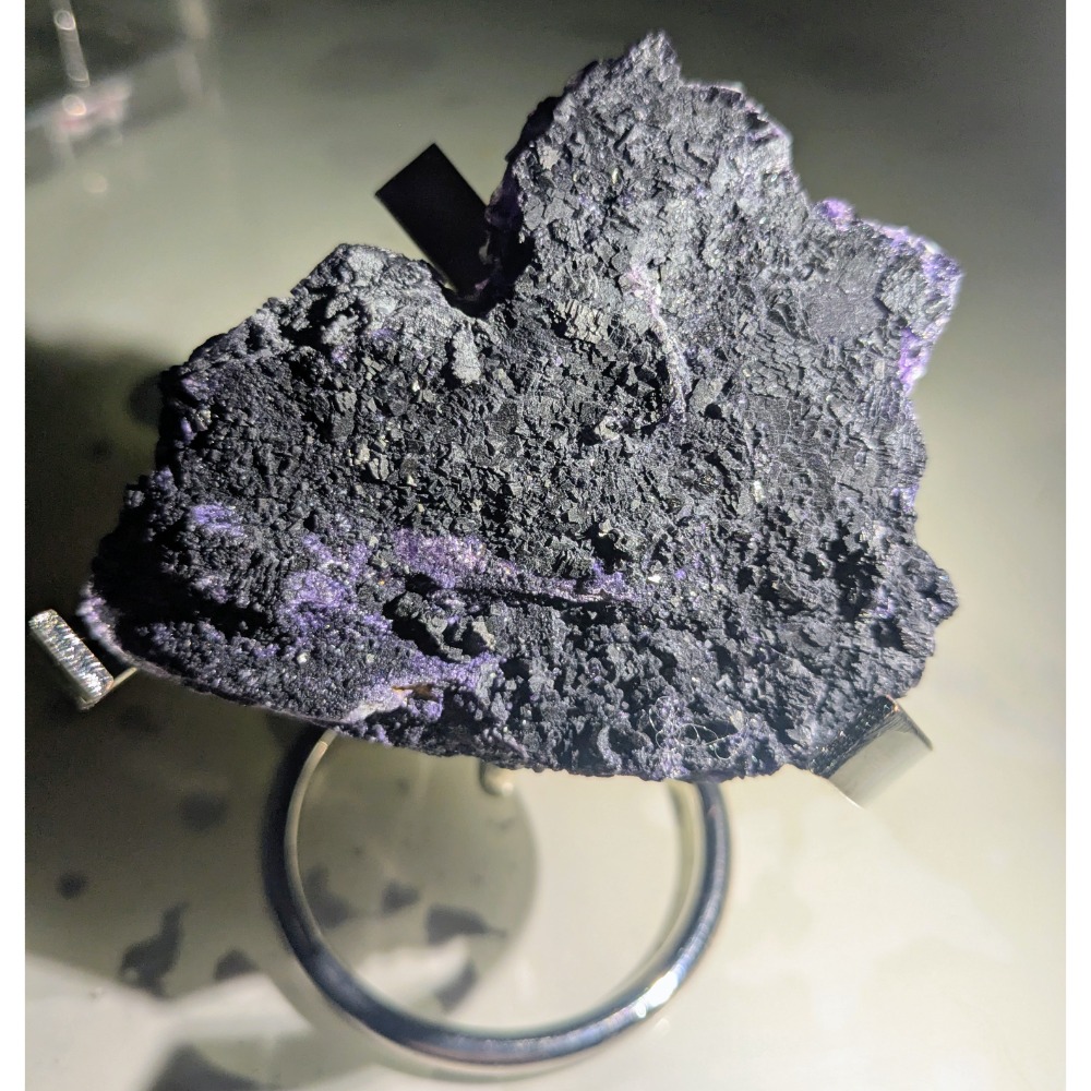 湖北恩施 浮生螢石 Mineral Fluorite Specimen 黑紫方解石 花狀結晶 收藏 標本-細節圖7