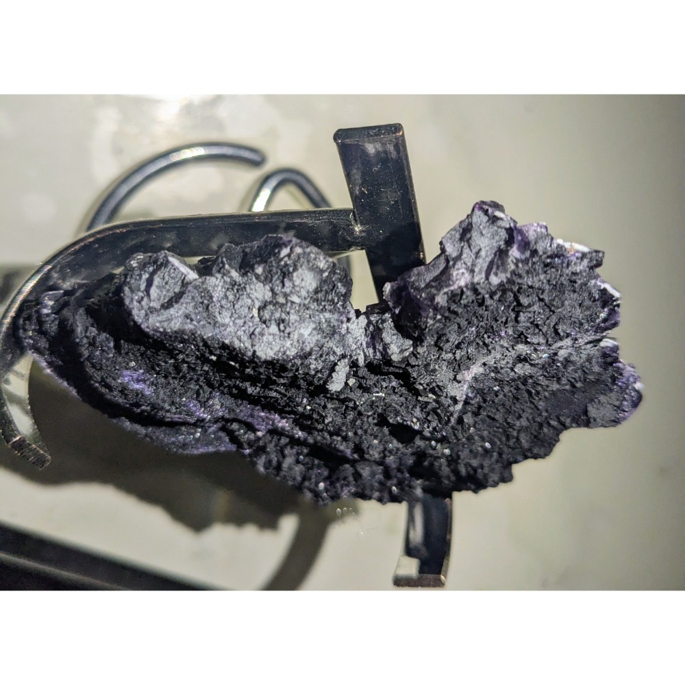 湖北恩施 浮生螢石 Mineral Fluorite Specimen 黑紫方解石 花狀結晶 收藏 標本-細節圖8