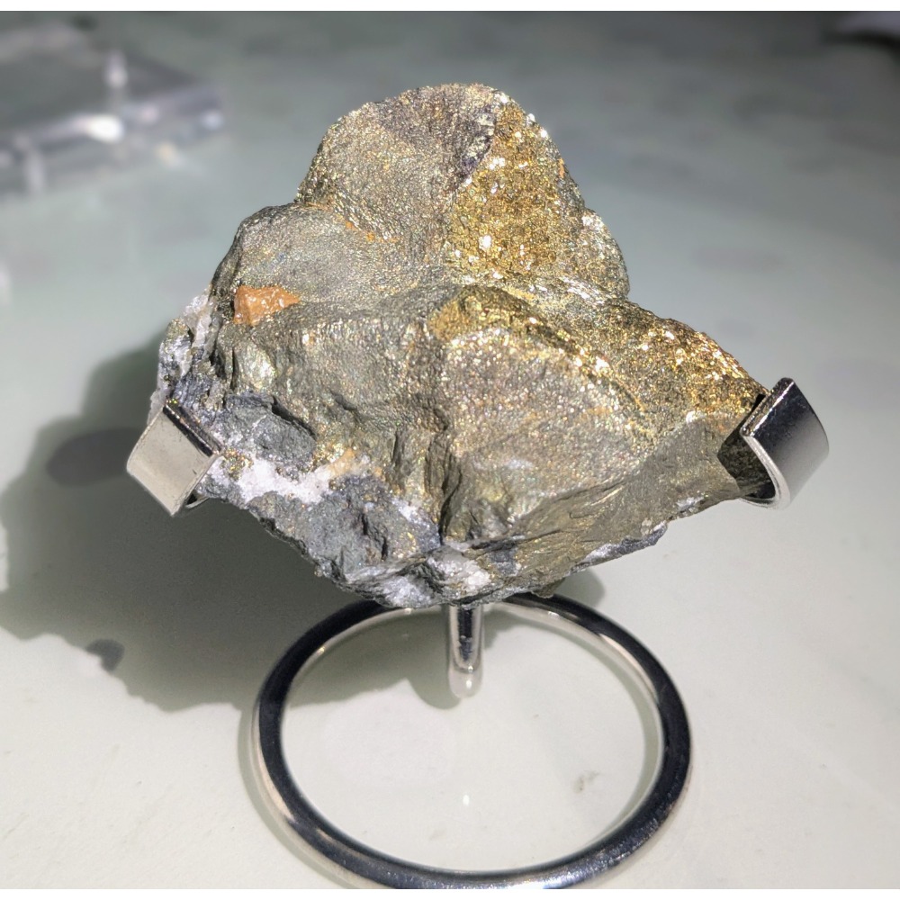 黃銅礦共生石英原礦標本-細節圖2