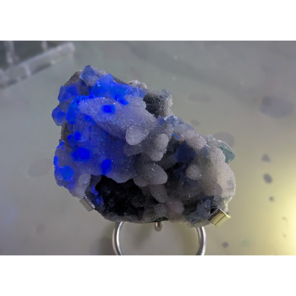 福建綠色八面體螢石｜水晶砂糖面共生-細節圖2