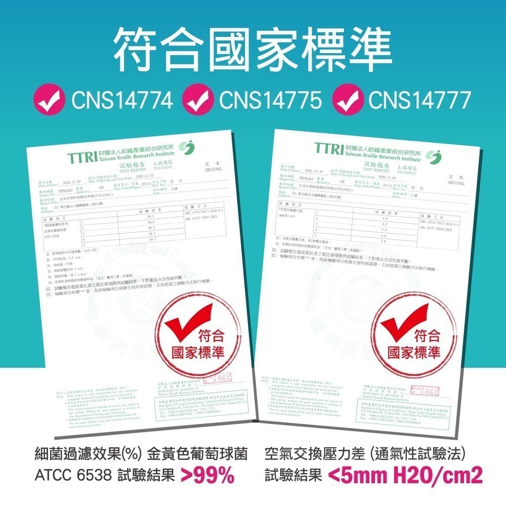 正光醫用口罩50片 醫療級平面口罩 雙鋼印口罩 台灣製 成人口罩 三層平面口罩 醫用口罩 台製口罩-細節圖5