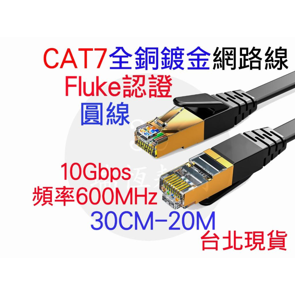 CAT7 1M 1米 2m 20米 網路線 CAT7網路線 高速網路線 福祿克認證 CAT6 RJ45 網路 FLUKE