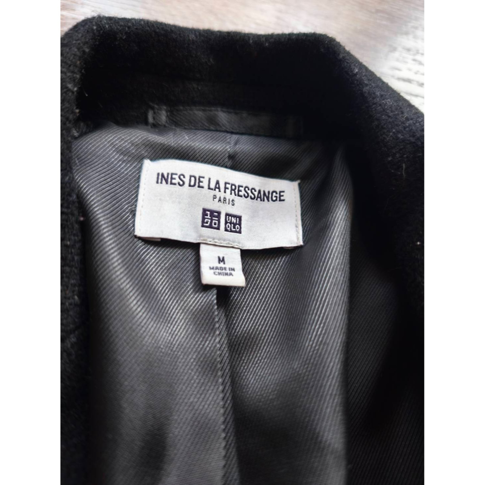 Yuan`s 『 品味生活』~ UNIQLO Ines de la Fressange 羊毛西裝大衣 M號 保存良好-細節圖3