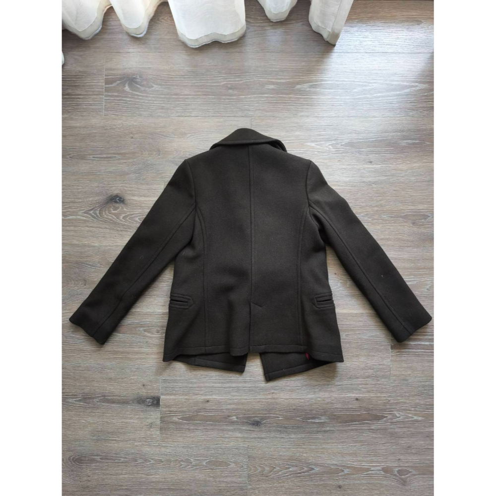 Yuan`s 『 品味生活』~ UNIQLO Ines de la Fressange 羊毛翻領海軍大衣 S號 近全新-細節圖2