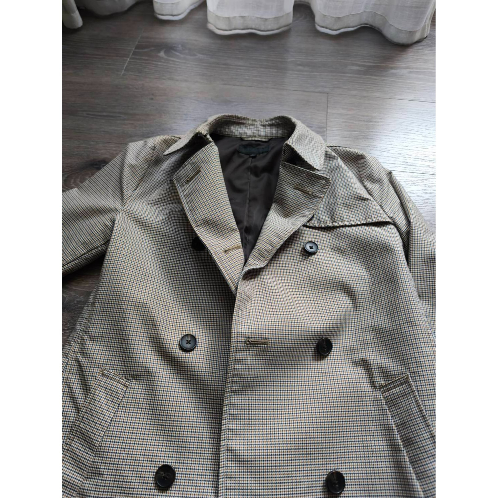 Yuan`s 『 品味生活』~ UNIQLO 短版風衣外套 軍裝大衣 S號 近全新-細節圖2