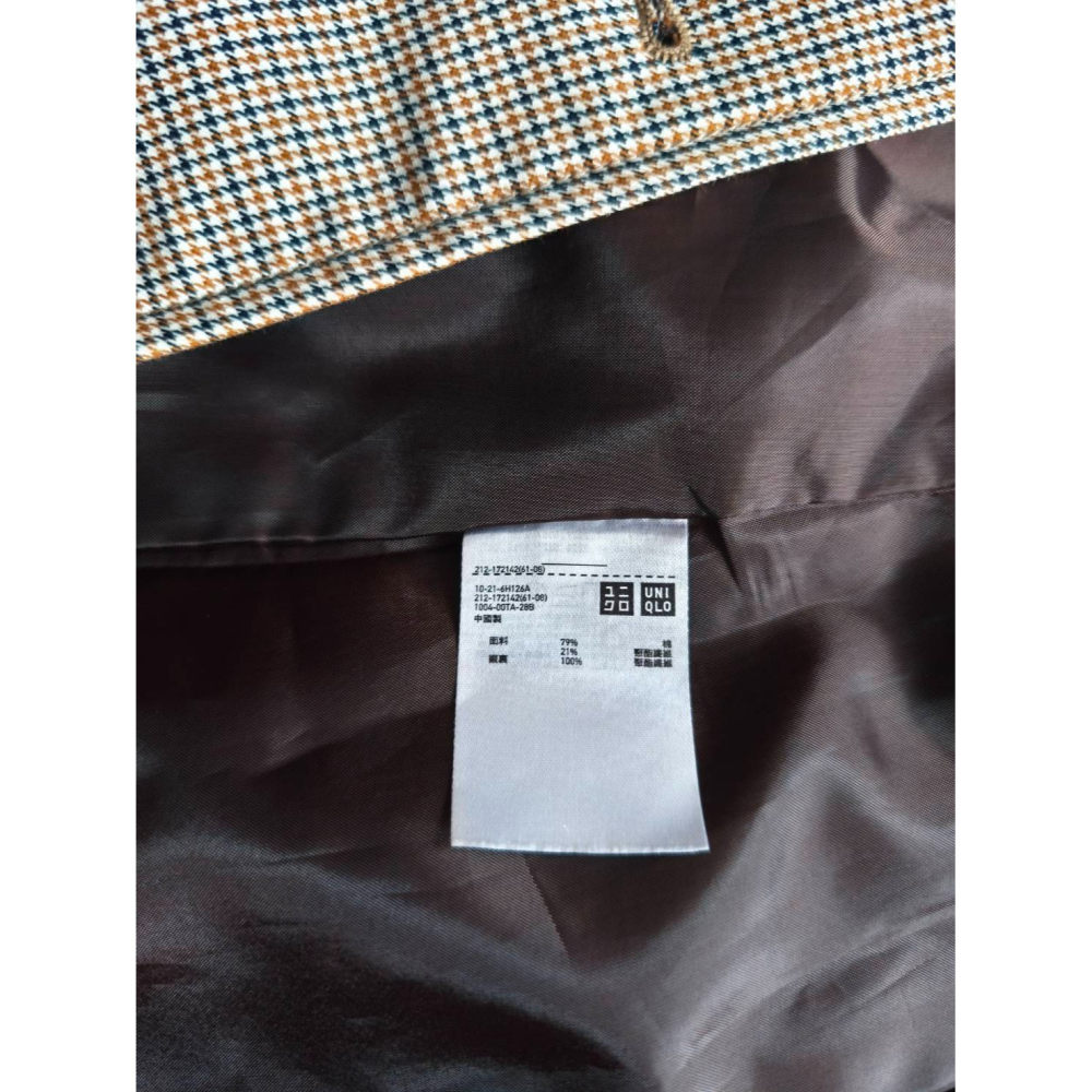 Yuan`s 『 品味生活』~ UNIQLO 短版風衣外套 軍裝大衣 S號 近全新-細節圖4