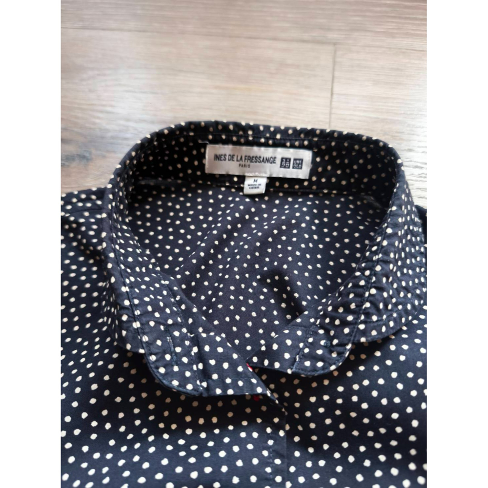 Yuan`s 『 品味生活』~ UNIQLO Ines de la Fressange 純棉長袖襯衫 M號 近新-細節圖2