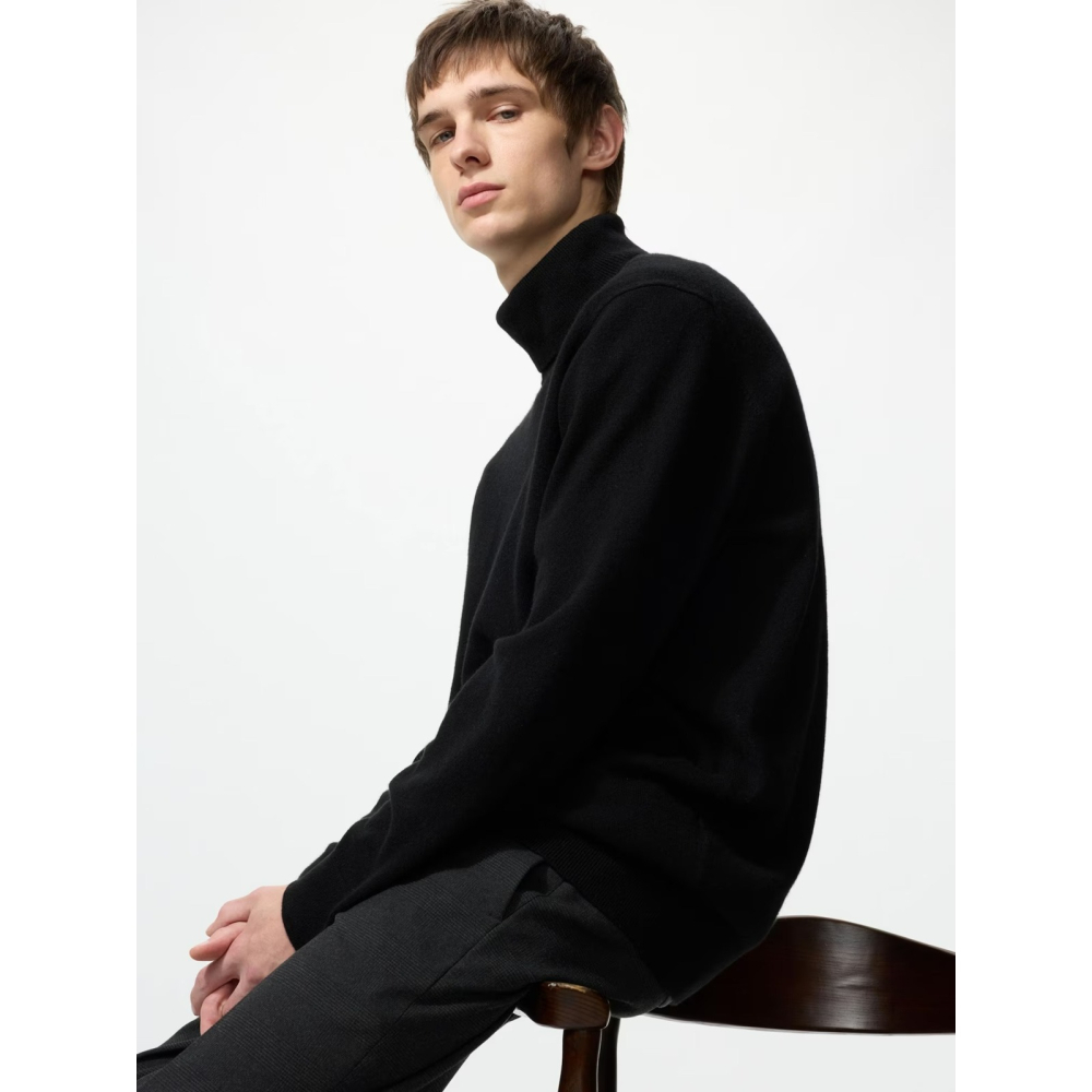 Yuan`s 『 品味生活』~ UNIQLO 喀什米爾高領毛衣 478544 S號 全新 暖男必備-細節圖2