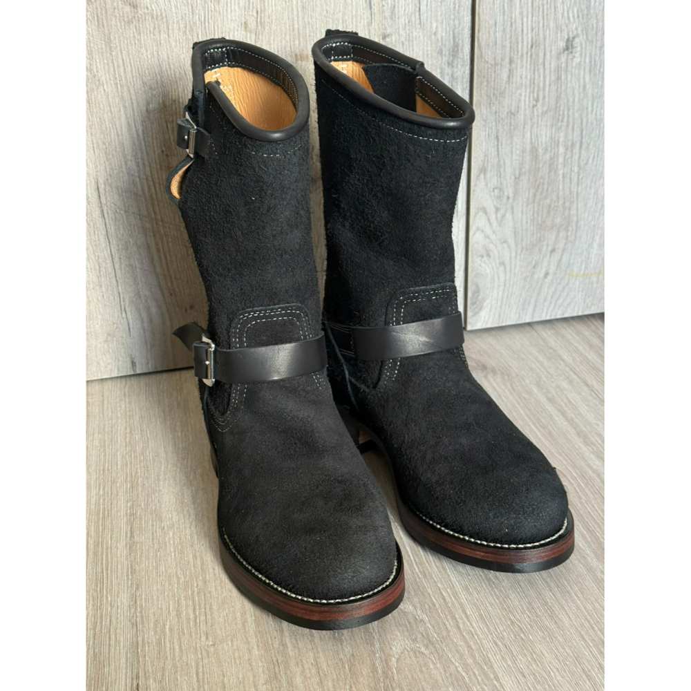 Yuan`s 『 品味生活』~ Quanshoemaker 固特異 黑翻毛 單線 工程師靴 41碼 WESCO 9268-細節圖3