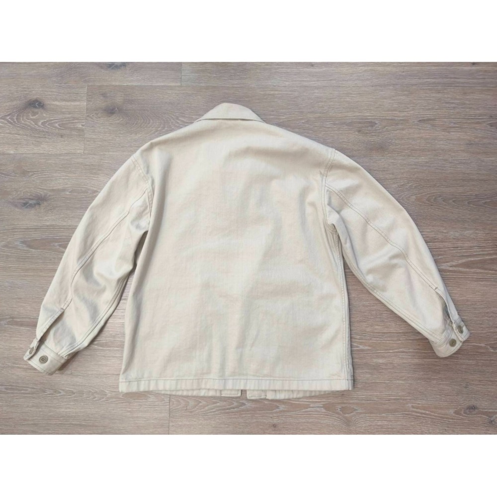 Yuan`s 『 品味生活』~ UNIQLO U系列 LEMAIRE設計聯名 水洗棉牛仔外套 法式工裝夾克 M號 近全新-細節圖3