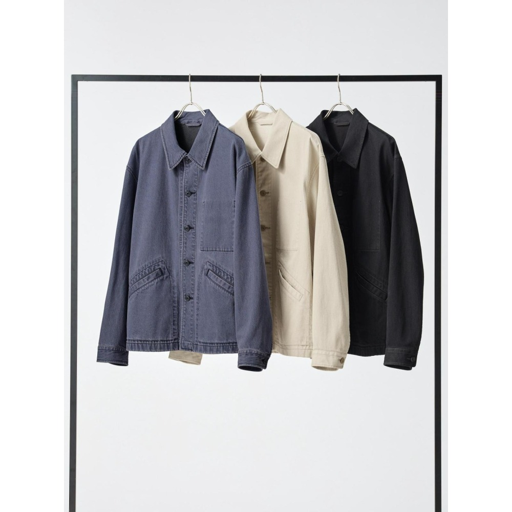 Yuan`s 『 品味生活』~ UNIQLO U系列 LEMAIRE設計聯名 水洗棉牛仔外套 法式工裝夾克 M號 近全新-細節圖5