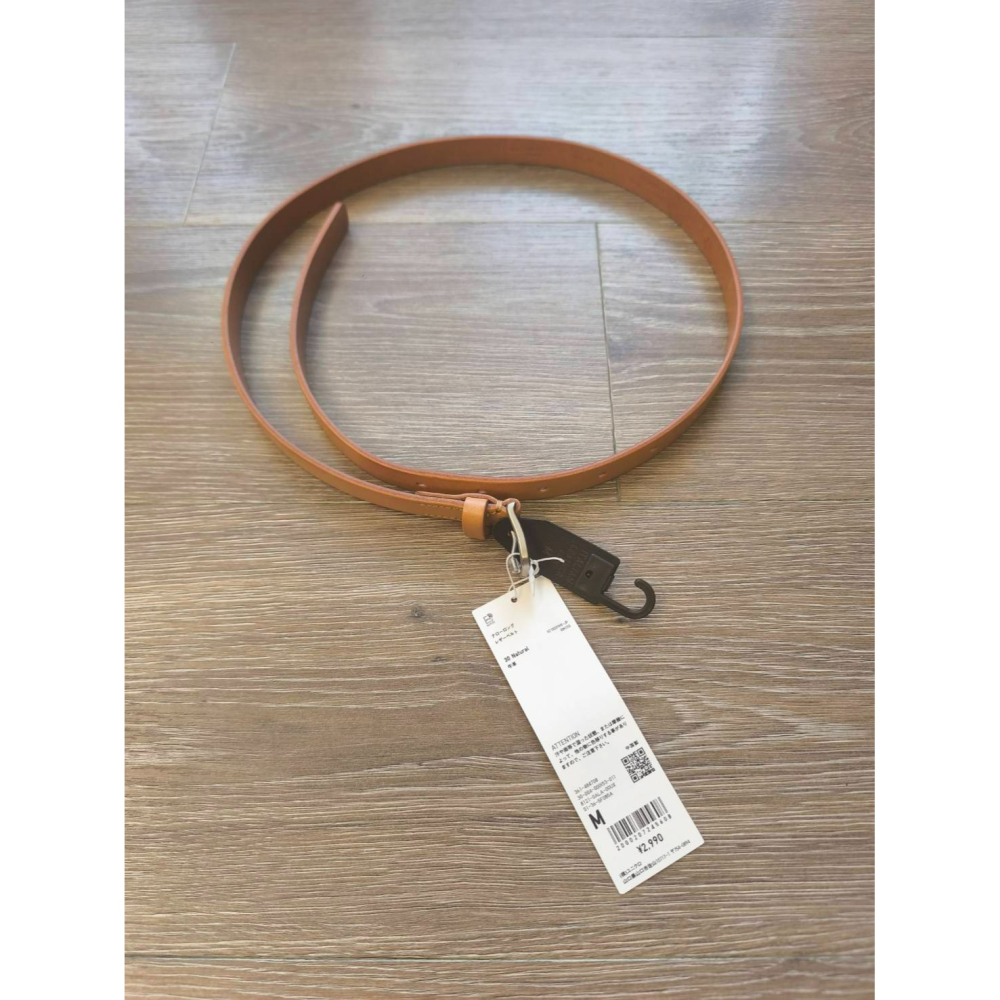 Yuan`s 『 品味生活』~ UNIQLO U系列 LEMAIRE設計聯名 義大利Volpi 窄版皮帶 M號 近全新-細節圖2