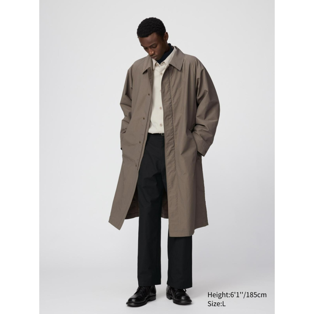 Yuan`s 『 品味生活』~ UNIQLO U系列 LEMAIRE設計聯名 寬版單排釦大衣 M號 高智風 全新-細節圖4