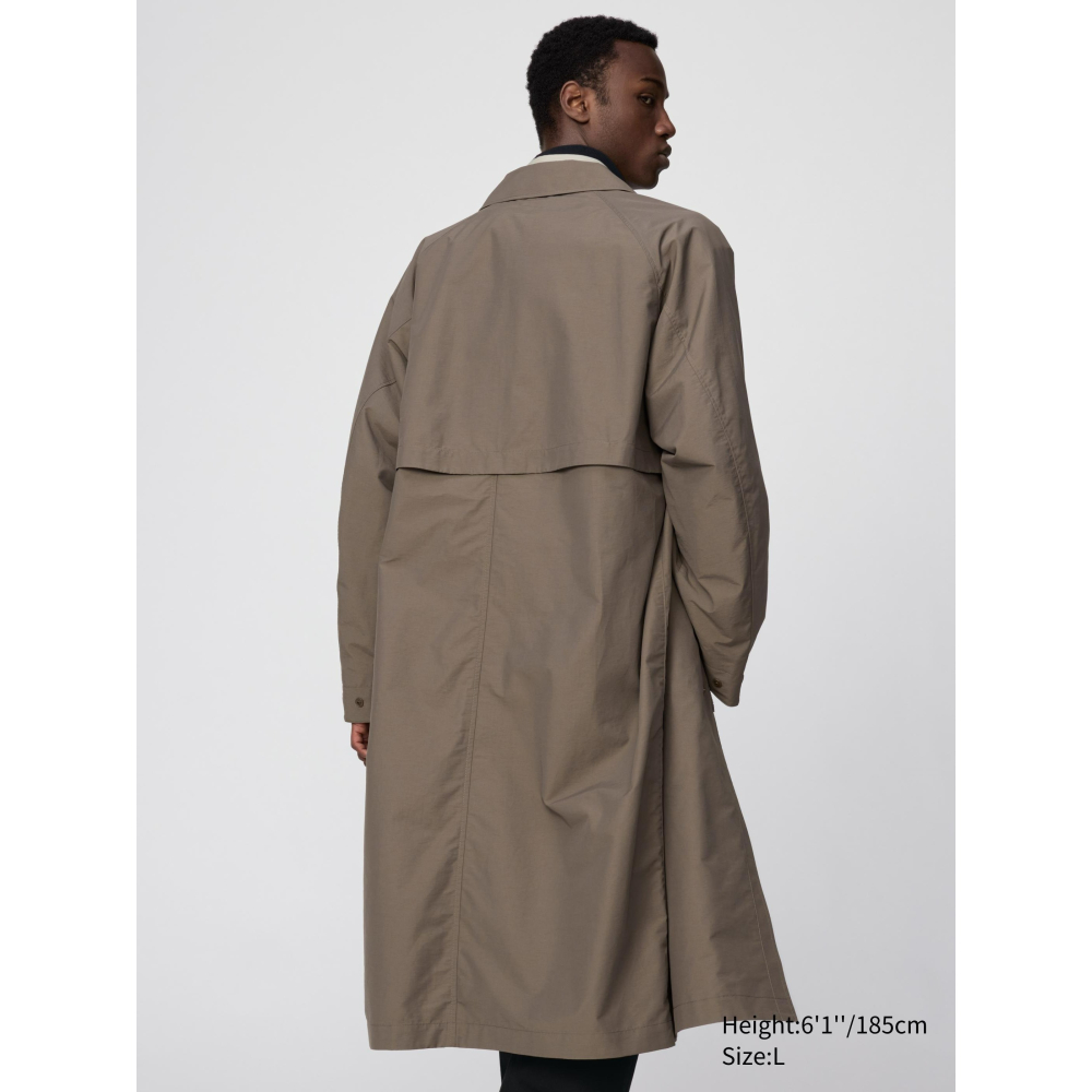 Yuan`s 『 品味生活』~ UNIQLO U系列 LEMAIRE設計聯名 寬版單排釦大衣 M號 高智風 全新-細節圖8