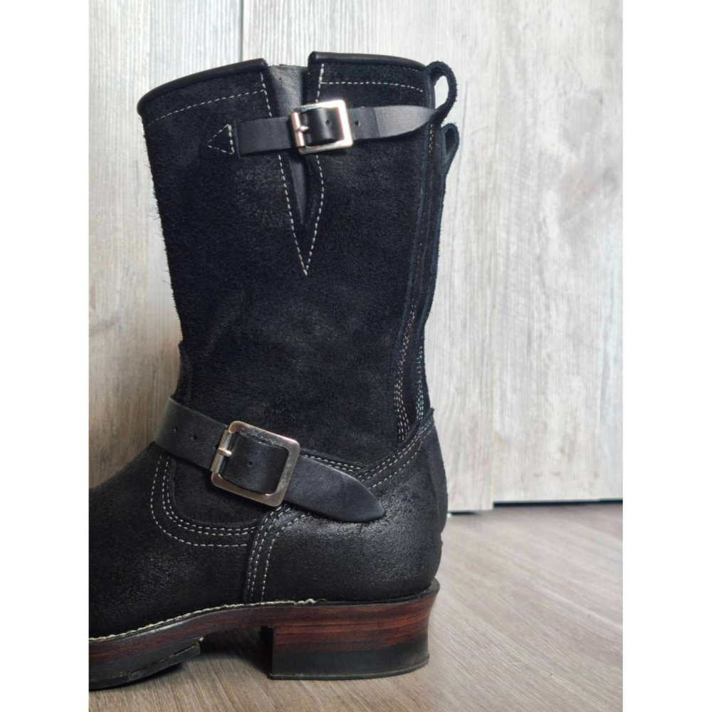 Yuan`s 『 品味生活』~ Quanshoemaker 固特異 黑臘肉皮 上蠟工程師靴 41碼 WESCO 9268-細節圖5