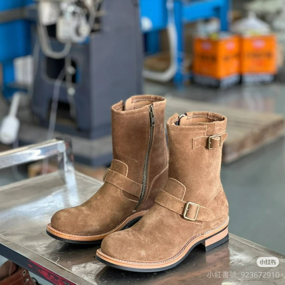 Yuan`s 『 品味生活』~SLOW WEAR LION 同款 ENGINEER 固特異靴 拉鏈工程師靴 42碼 車靴-細節圖2