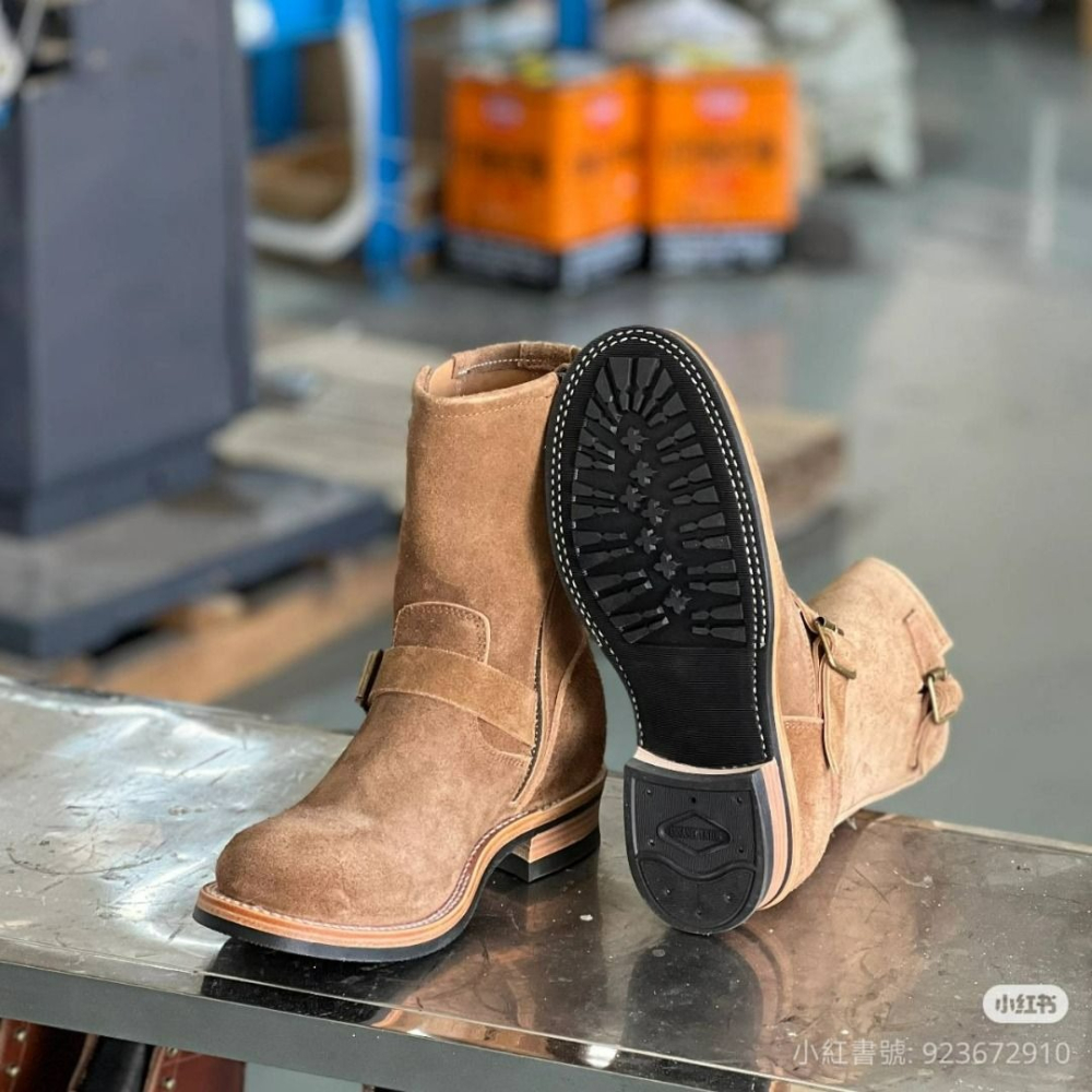 Yuan`s 『 品味生活』~SLOW WEAR LION 同款 ENGINEER 固特異靴 拉鏈工程師靴 42碼 車靴-細節圖3