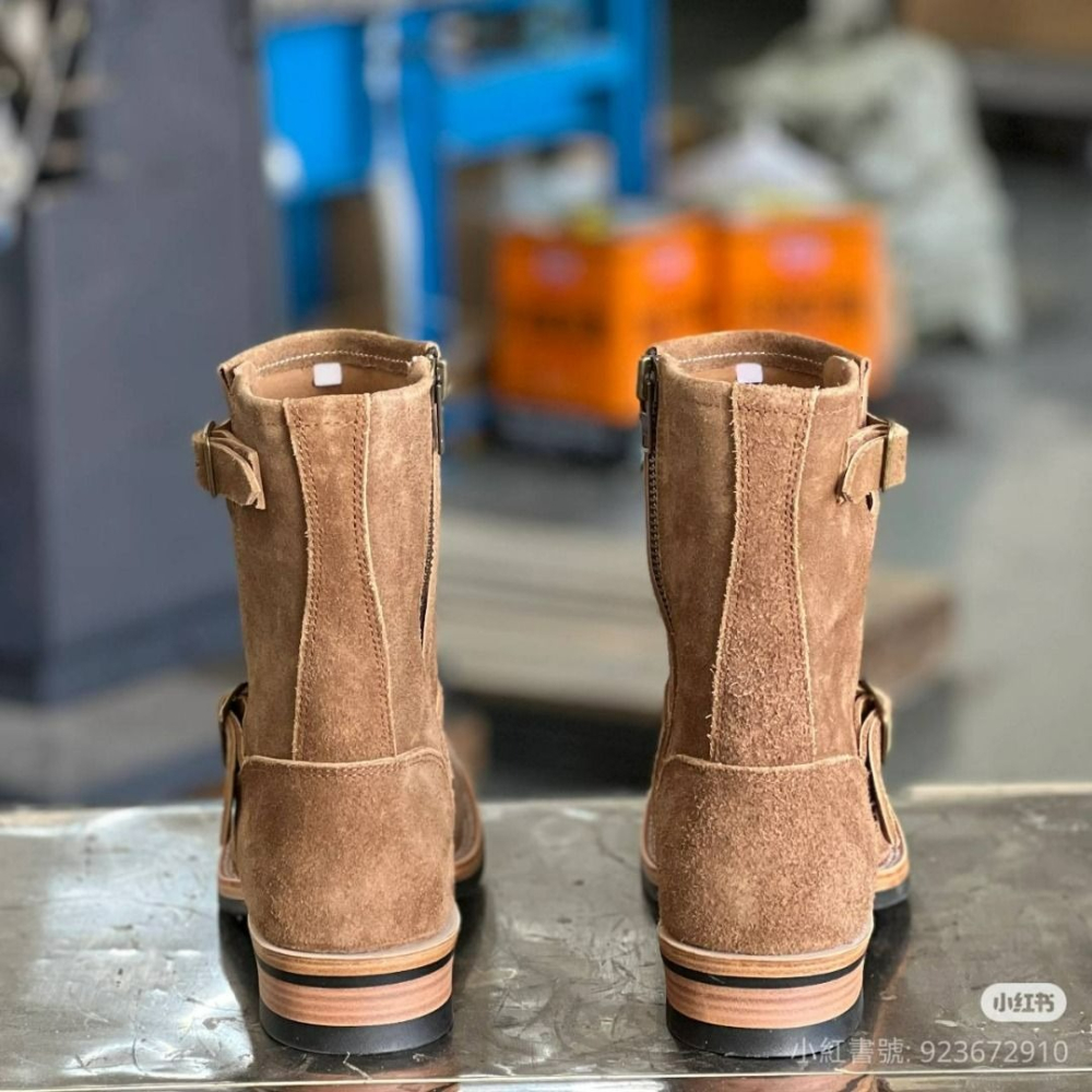 Yuan`s 『 品味生活』~SLOW WEAR LION 同款 ENGINEER 固特異靴 拉鏈工程師靴 42碼 車靴-細節圖4