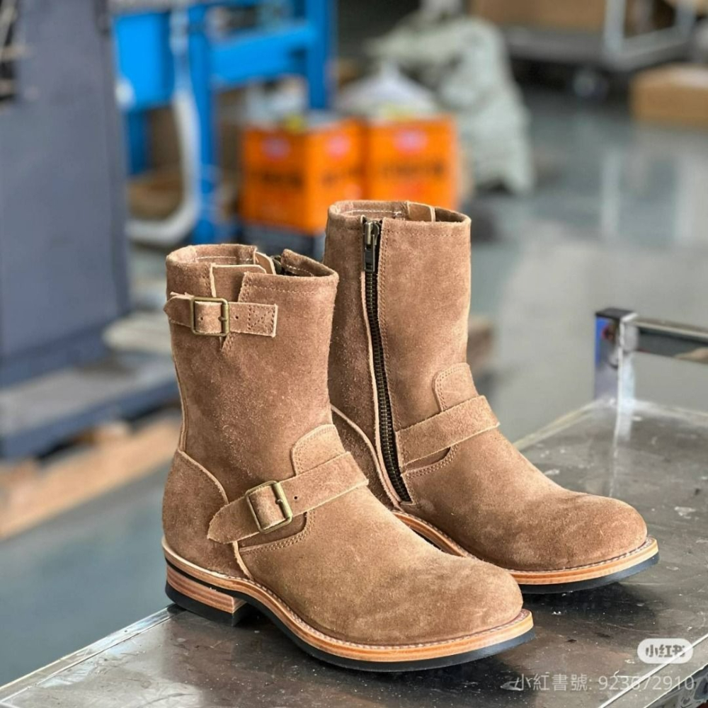 Yuan`s 『 品味生活』~SLOW WEAR LION 同款 ENGINEER 固特異靴 拉鏈工程師靴 42碼 車靴-細節圖5