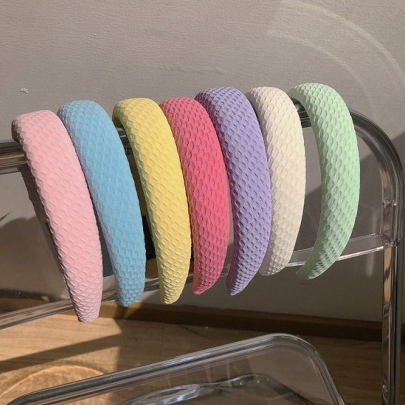 【現貨】G02-冰淇淋色系華夫格髮箍-細節圖3