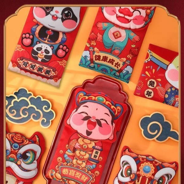【現貨】J07-新年立體卡通布藝紅包 (捏捏會叫喔)-細節圖2