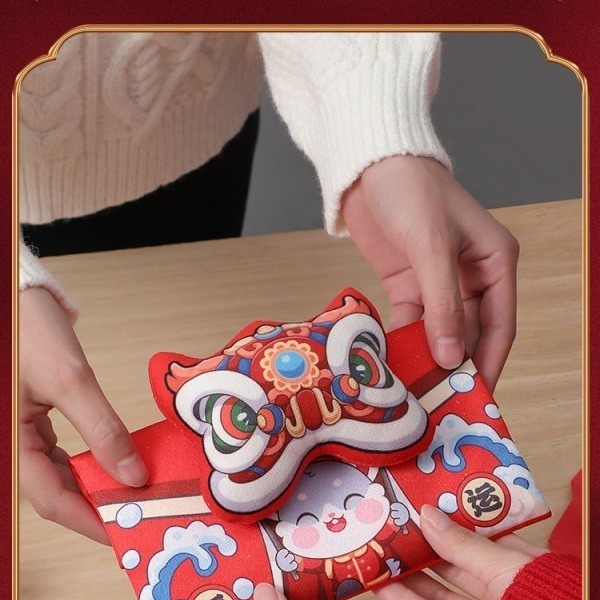 【現貨】J07-新年立體卡通布藝紅包 (捏捏會叫喔)-細節圖7