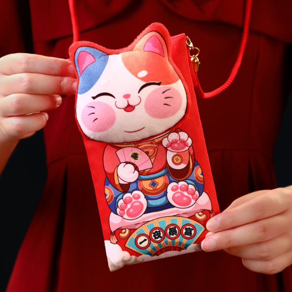 【現貨】J07-新年立體卡通布藝紅包 (捏捏會叫喔)-細節圖10