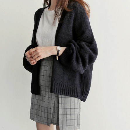 【現貨】P15-韓系慵懶chic短版針織毛衣-細節圖5