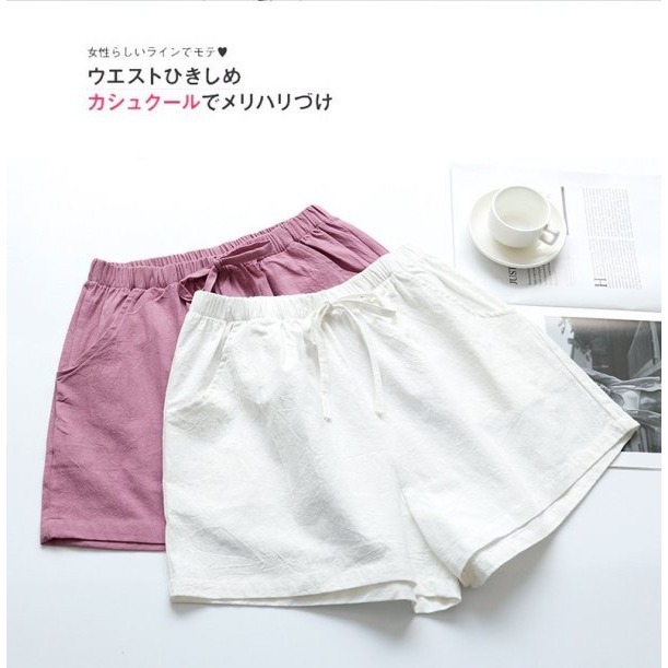 【現貨】U38-高腰棉麻短褲-細節圖3