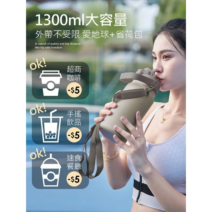 【現貨】U173-全新 GOLD LIFE 316不鏽鋼雙飲保溫瓶 1300ml-細節圖7