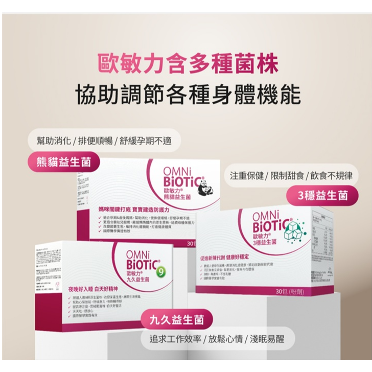 歐敏力益生菌－熊貓(30包/盒)//3穩(30包/盒)//九久(28包/盒)💥(兩天保證出貨)💥-細節圖4