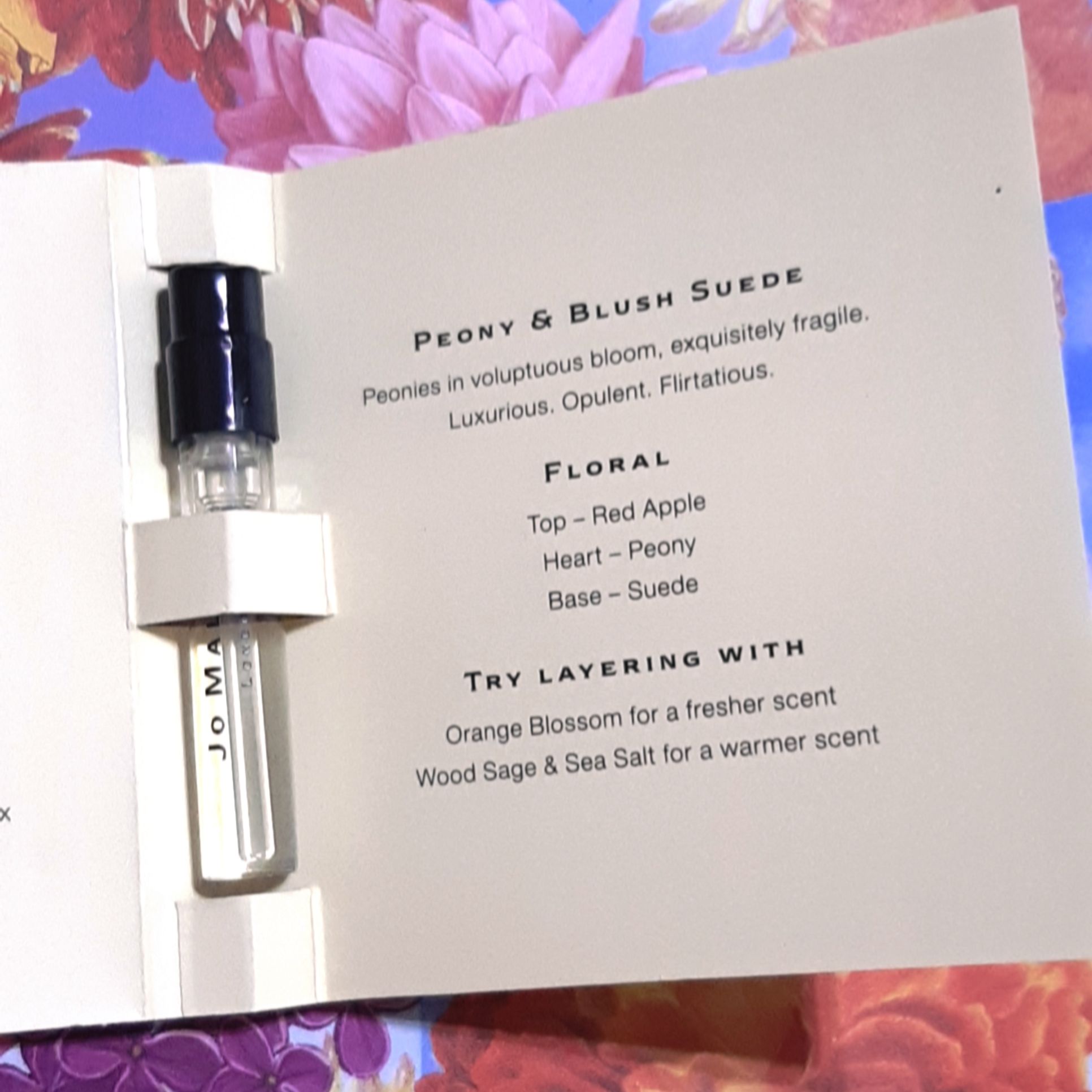 JO MALONE 牡丹與粉紅麂皮香水 1.5ml🍑小香 金銀花與印蒿 罌粟花與大麥 針管香 試管香 隨身香 淡香水-細節圖2