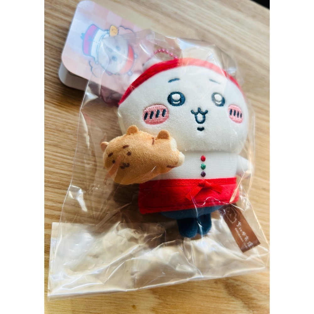 日本 吉伊卡哇 鯛魚燒店 限定 店員造型絨毛吊飾 吉伊卡哇 小八 烏薩奇｜店員さんなマスコット｜ちいかわ焼き-細節圖6