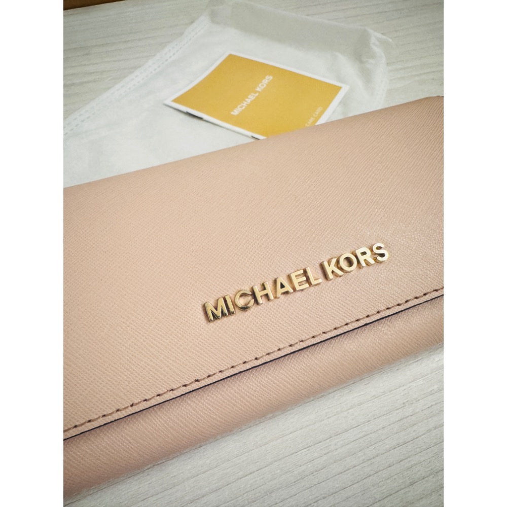 【MICHAEL KORS】MK 長夾 裸粉色-細節圖2