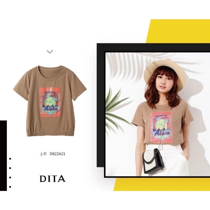 百貨公司專櫃 Dita 熱帶亮片T-細節圖2