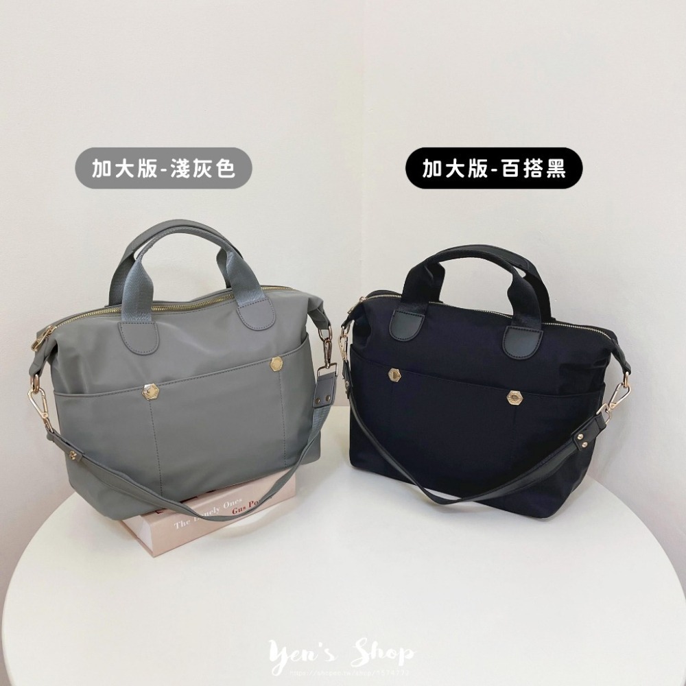現貨🔥多口袋三用超輕量防潑水尼龍托特包｜實用大容量｜輕便日常必備-細節圖4