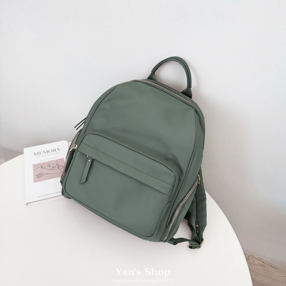 現貨🔥防潑水多口袋減壓尼龍後背包｜雙拉鍊設計｜日常必備｜輕便耐用-細節圖2