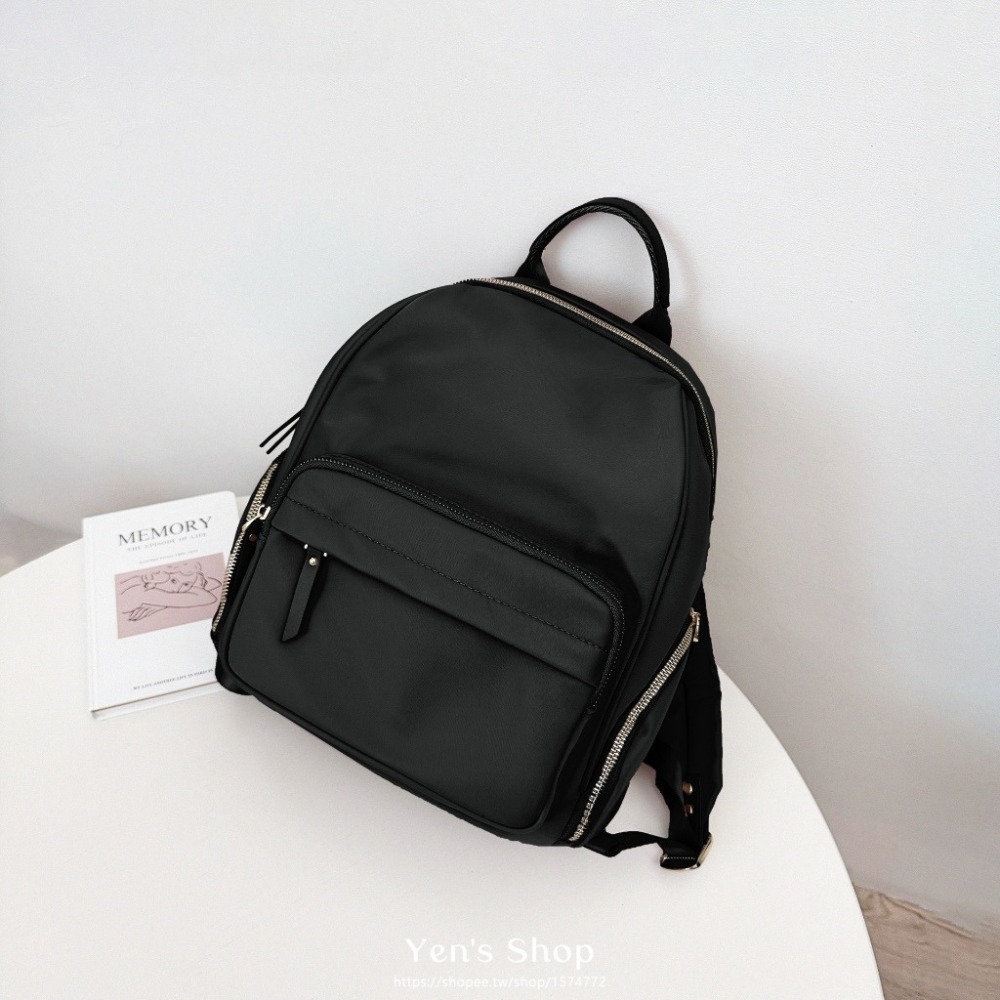 現貨🔥防潑水多口袋減壓尼龍後背包｜雙拉鍊設計｜日常必備｜輕便耐用-細節圖3