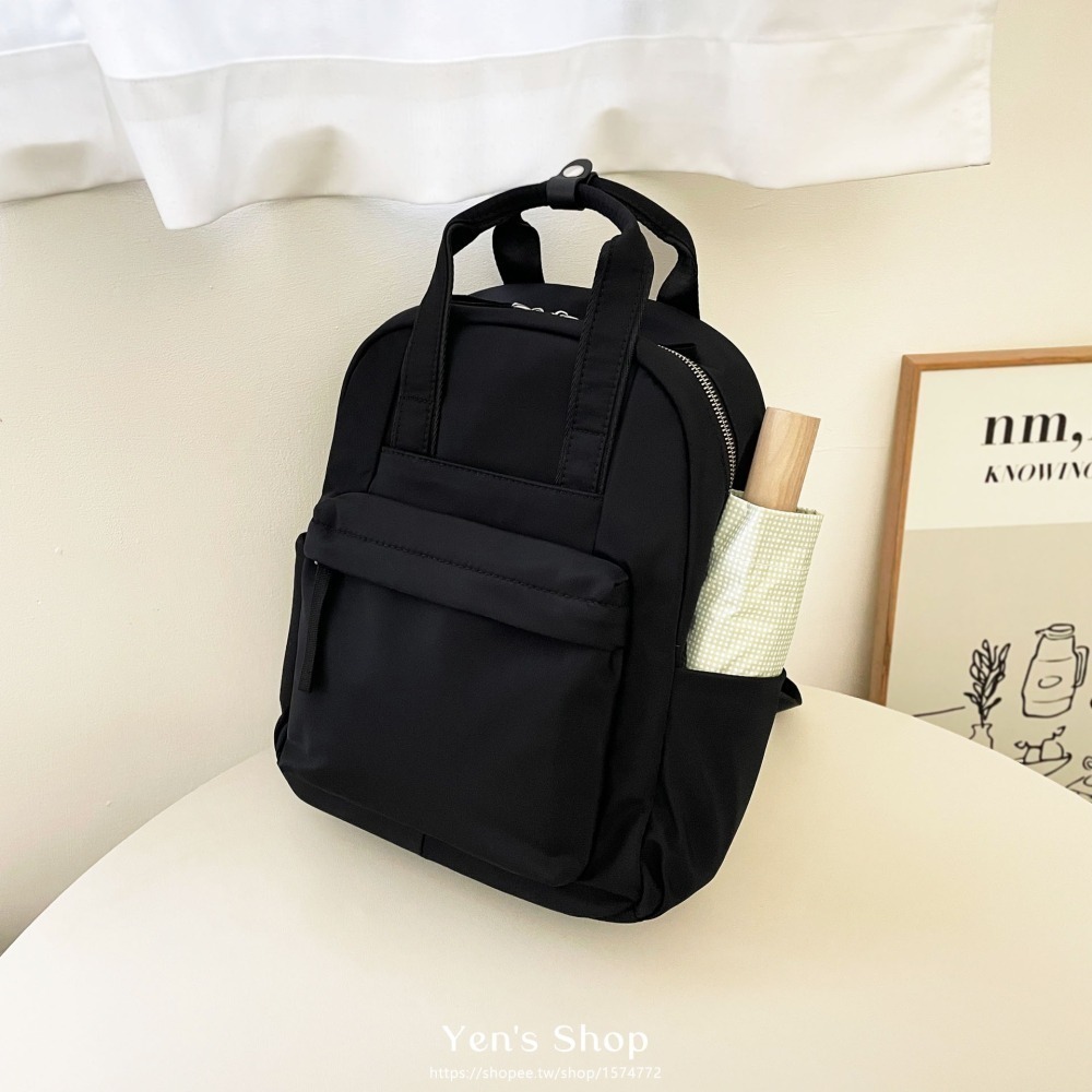 現貨🔥防潑水尼龍減壓後背包｜可放A4｜雙拉鍊設計｜日常通勤必備｜舒適耐用-細節圖2