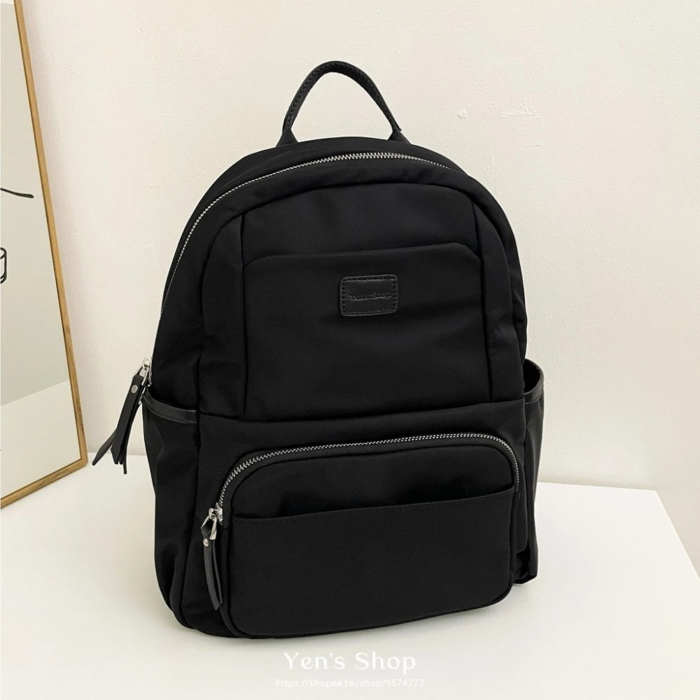 現貨🔥品牌標誌防潑水減壓後背包｜雙拉鍊設計｜13 吋筆電 / 10.9 吋平板｜通勤必備-細節圖4