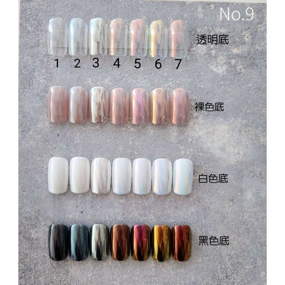合格經銷｜大森美甲 No.9 01-07鏡面粉及08補光粉-細節圖2