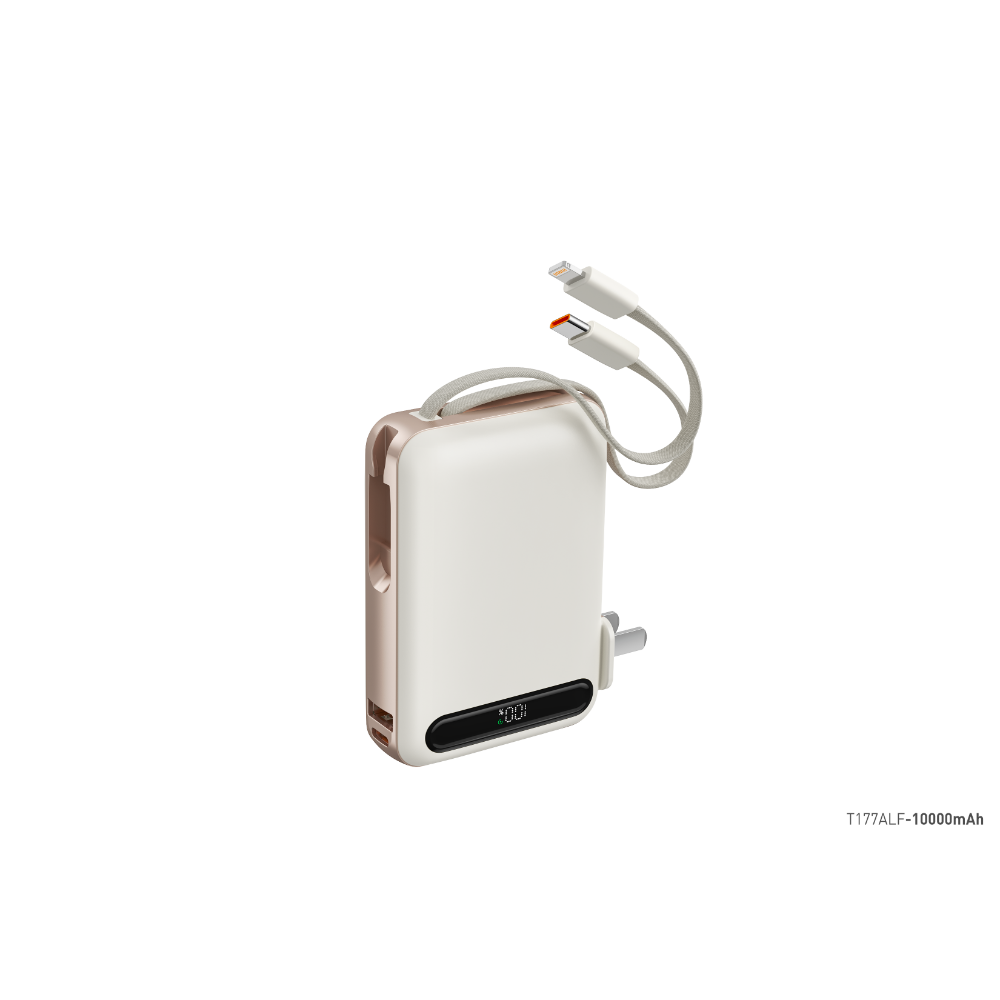 HANG  標示WH (中國3CCC+二維碼證) AC2行動電源 22.5W 自帶線雙線 + AC插頭 液晶顯示電量-規格圖11