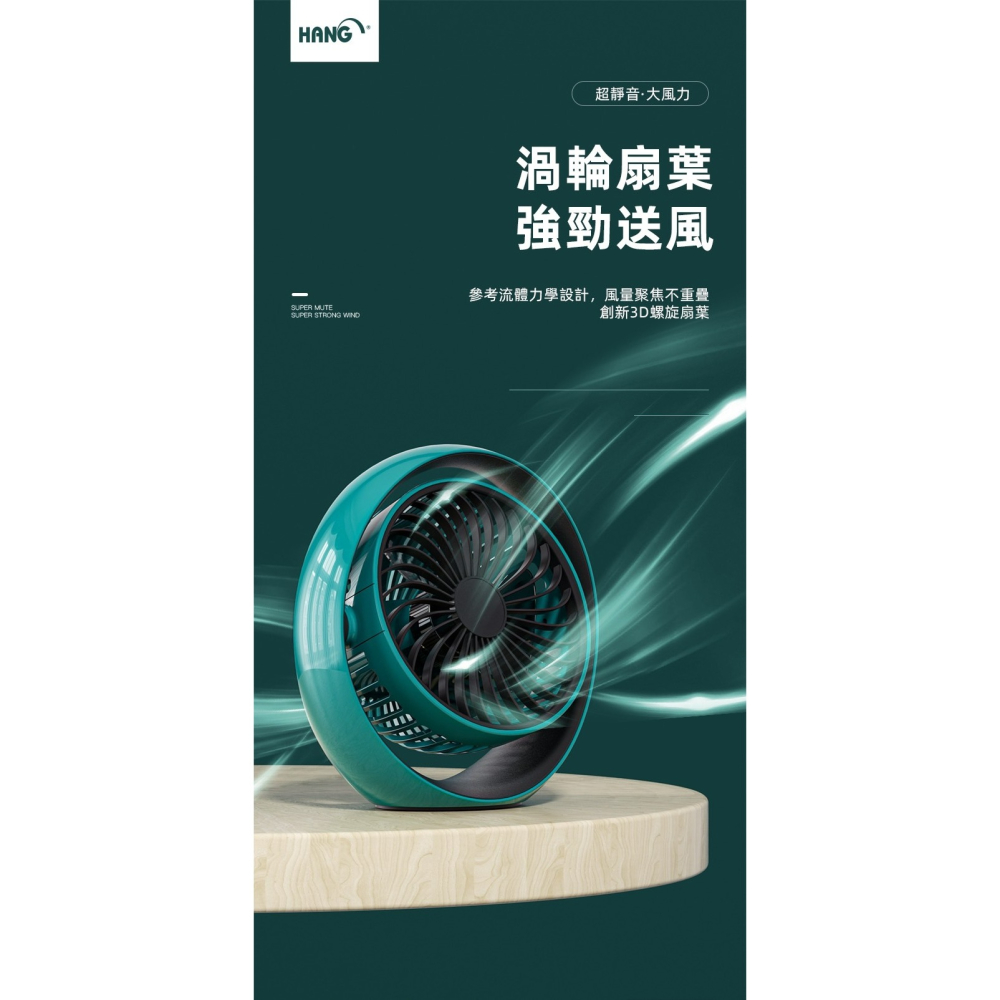 HANG A666充電式隨身攜帶電風扇 三檔大風力 270度隨意翻轉調整  簡約設計 BSMI認證 5000mAh大容量-細節圖3